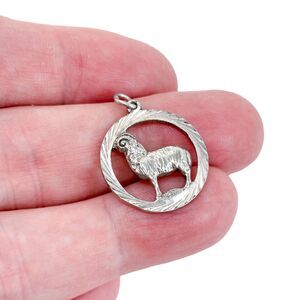 Vintage Sterling Silver 925 Ram Aries Zodiac Pendant
